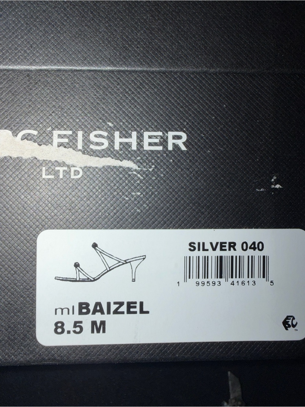 Marc Fisher Silver Strappy Knot Mules - Picture 2 of 9
